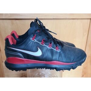 Nike Golf US 12 Tiger Woods TW14 Black Red Golf Shoes Cleats Men's 599416-001